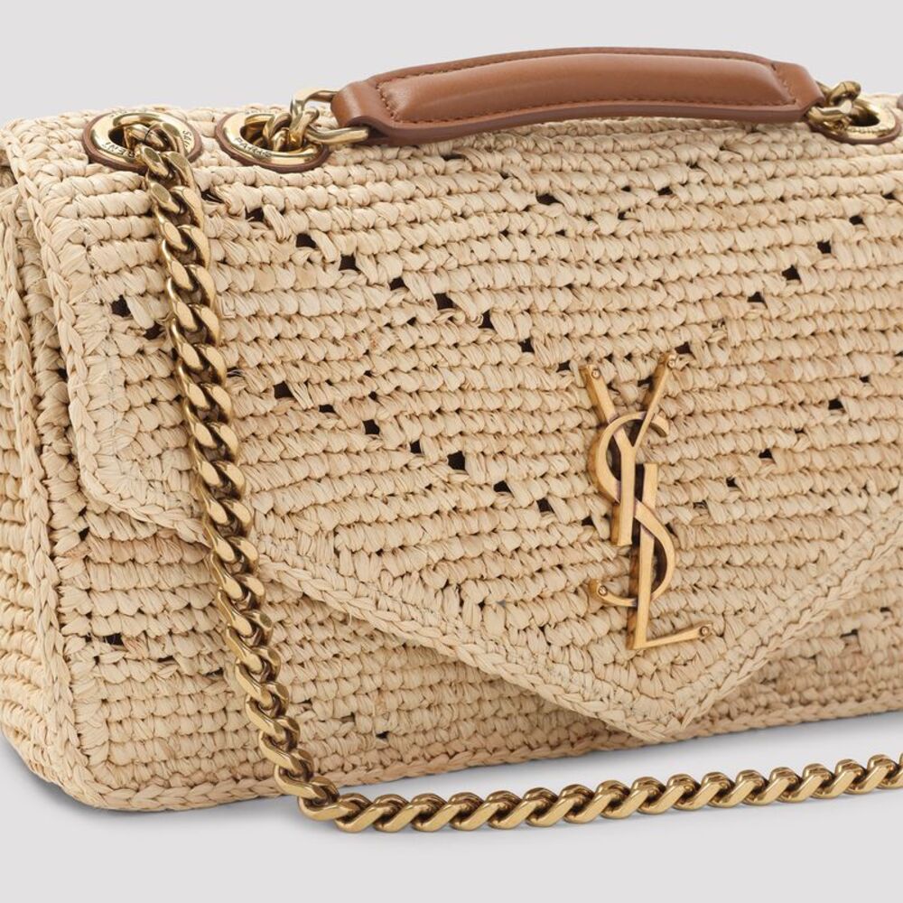 Saint Laurent Crochet Raffia Chain Bag Women - Picture 3 of 3